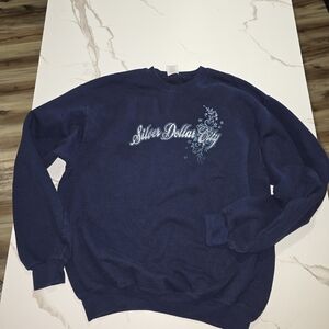 Delta Navy Blue Crewneck Silver Dollar City Sweater